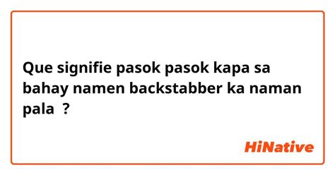 backstabber in tagalog meaning|Backstabber sa Tagalog.